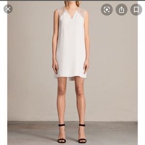 All saints off white/pale pink slip dress